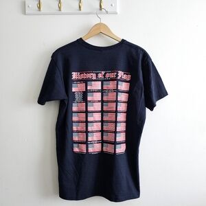 Mill Tex “Old Glory” History of Our Flag Graphic Tee Navy Blue USA Flag T-Shirt